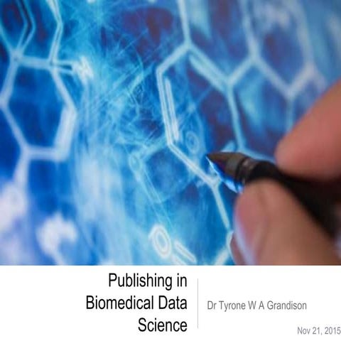 Publishing in Biomedical Data Science