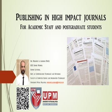 Publishing in high impact factor journals