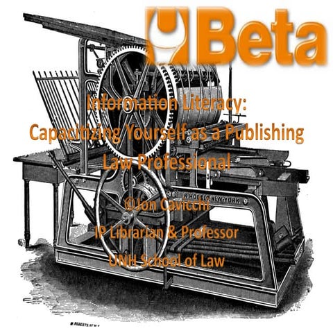 Capacitizing Yourself as a Publising Law Professsional