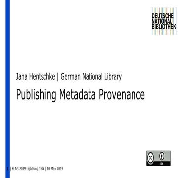 Publishing metadata provenance