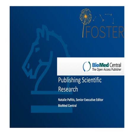 Publishing scientific research - Natalie Pafitis