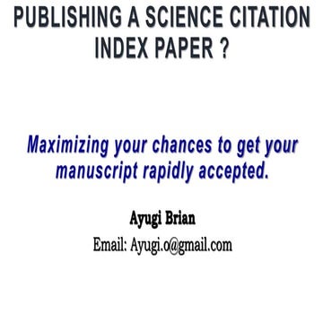 Publishing sci paper