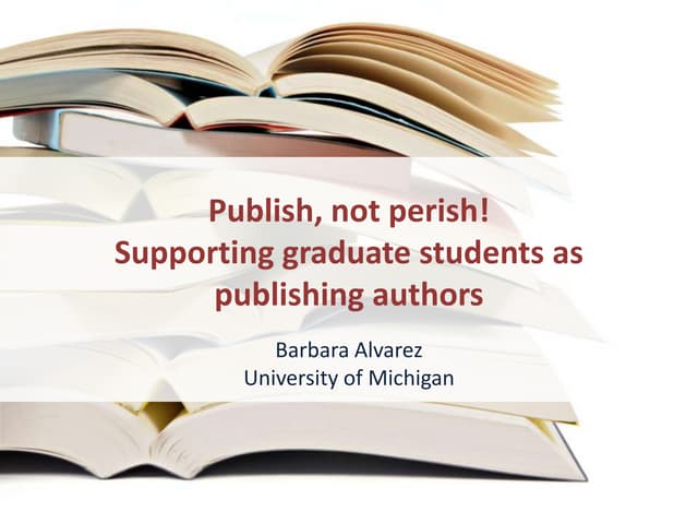 Publish not perish