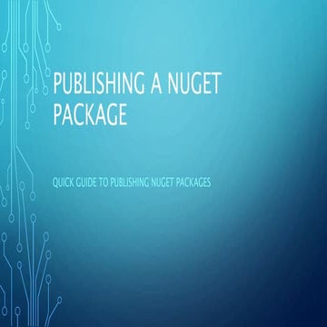 Publising a nuget package