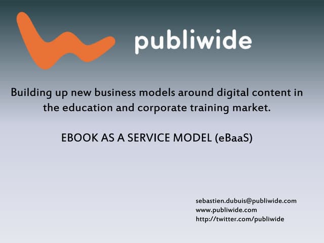 Publiwide, eBooks as a service model 