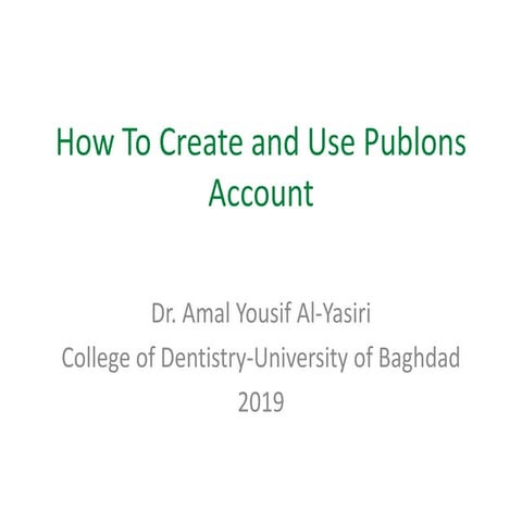 How To Create and Use Publons Account 