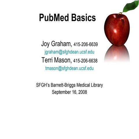 Pubmed Basics9 08revised