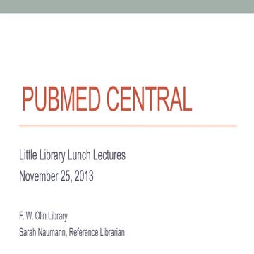 PubMed Little Library Lunch Lectures