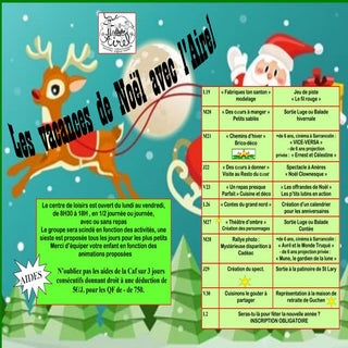Programme des vacances de Noël de l...