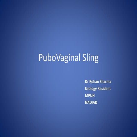 Pubovaginal sling