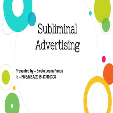 SUBLIMINAL ADVERTIZING 