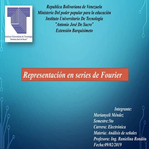 Representación en series de Fourier