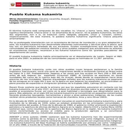 Pueblo indigena kukama kukamiria