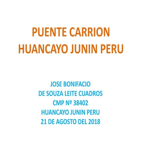 Puente carrion huancayo junin peru