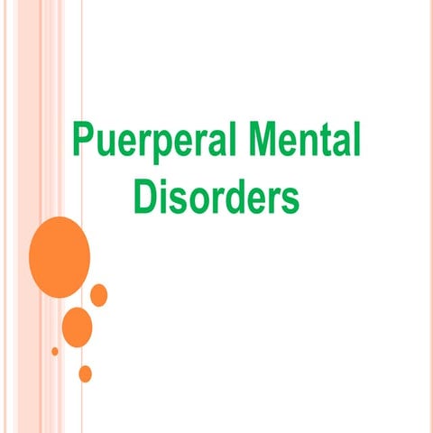 Puerperal mental disorder