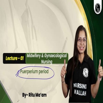 Puerperium Period Class Notes.pdf Drx anil verma #perperium period | PDF