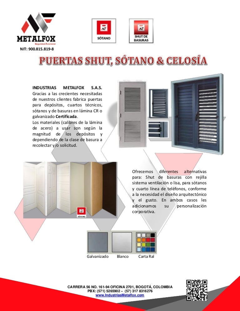 Puertas shut, sótano y celosía