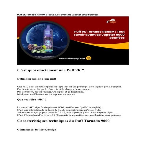 Puff 9K Tornado RandM  Tout savoir avant de vapoter 9000 bouffées.pdf