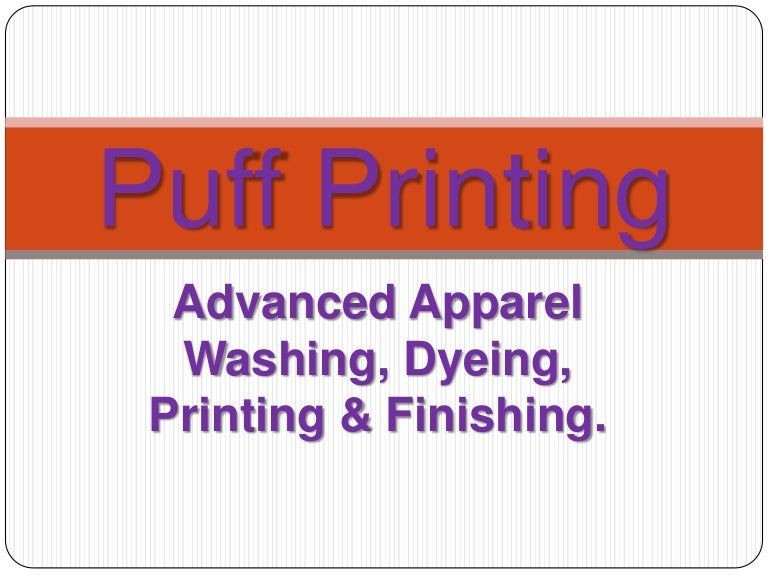 Puff printing