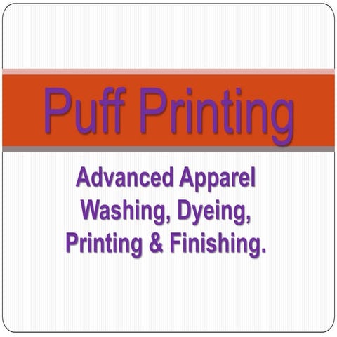 Puff printing 