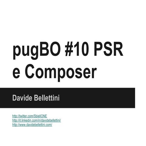 pugBO #10 PSR e Composer