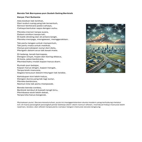 Puisi:  Benda Tak Bernyawa pun Sudah Saling Berbisik