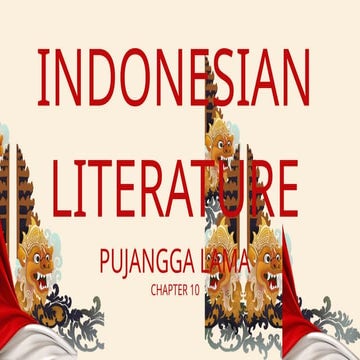 Exploring Pujangga Lama: The Roots of Indonesian Literature and Culture ...