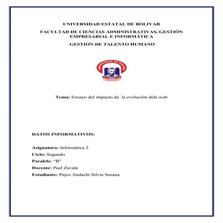 Ensayo del impacto de la evolución de la web