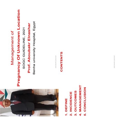 Management of pregnancy of unknown location