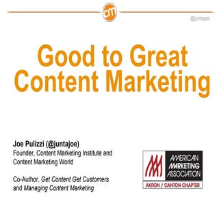 Good to Great Content Marketing - A...