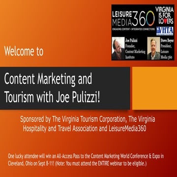 Content Marketing & Tourism With Joe Pulizzi