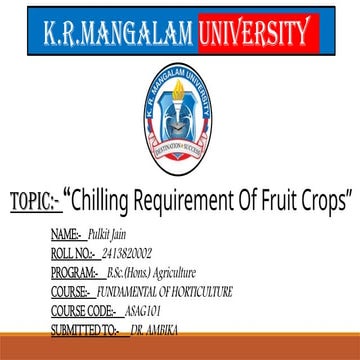 PULKIT PPT on chilling requirement of fruit crops.pptx
