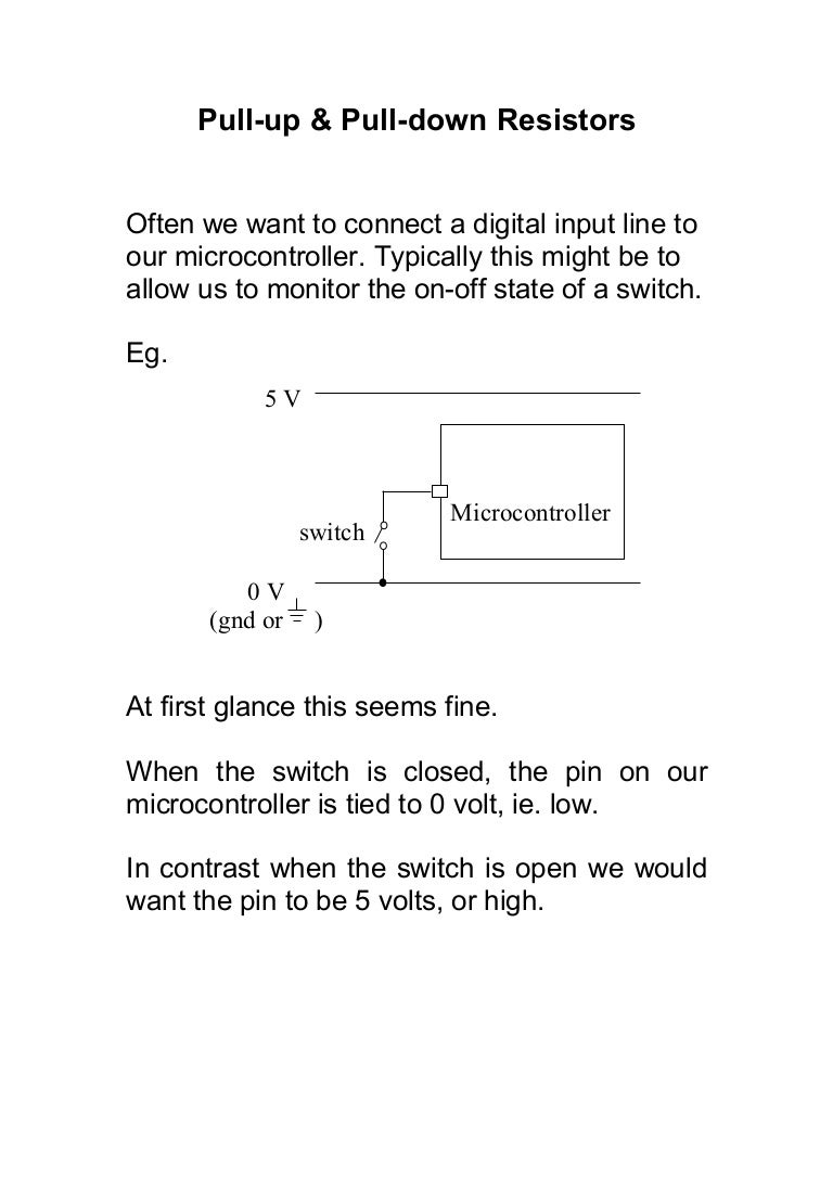 Pull up & pull-down resistors