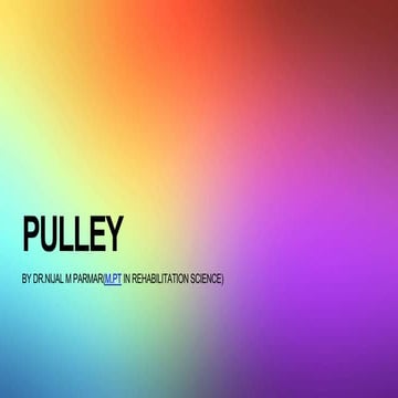 PULLEYS and the definition types of pulleys
