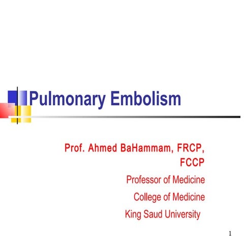 Pulmonary Embolism	