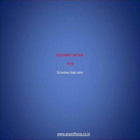 Pulmonary Function Test in anaesthesia .pptx