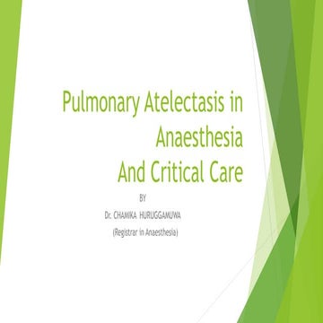 Pulmonary atelectasis in anaesthesia