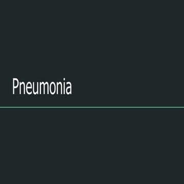 Pnumonia and its management | PPTX