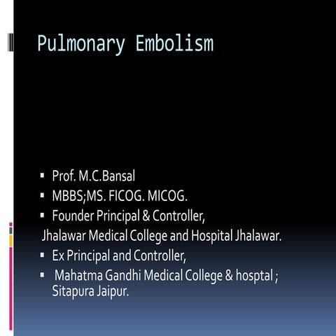 Pulmonary Embolism