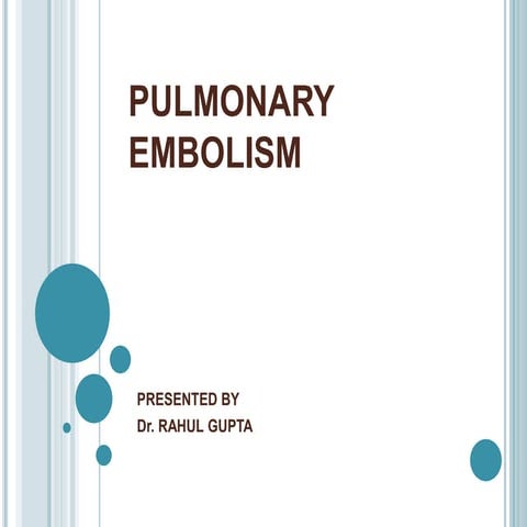 Pulmonary embolism 