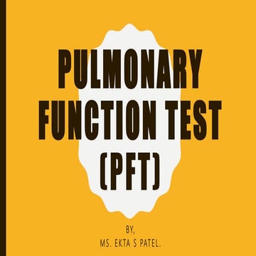 Pulmonary function test