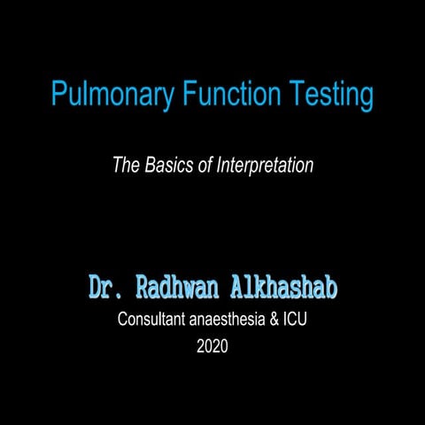 Pulmonary function testing