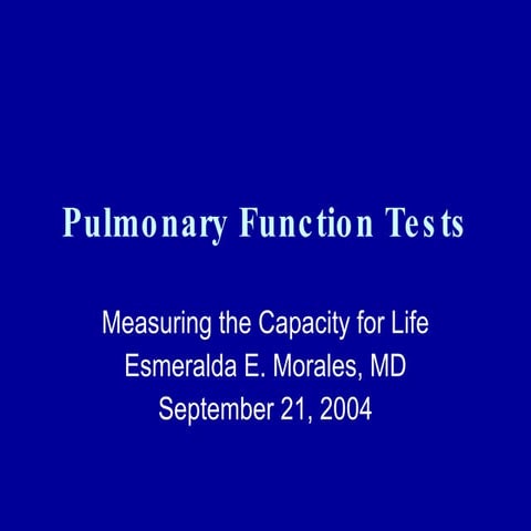 Pulmonary Function Tests