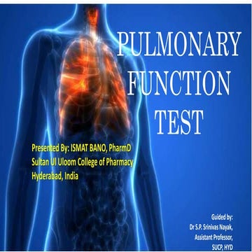 Pulmonary function tests by Ismat bano