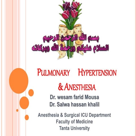 Pulmonary hypertension and anesthesia