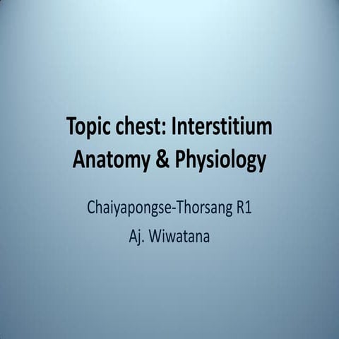 Pulmonary interstitium