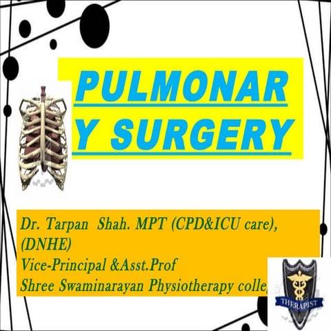 Pulmonary surgery