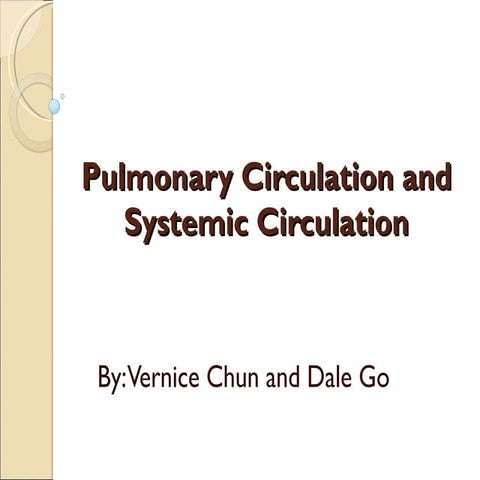 Pulmonary & systemic circulation