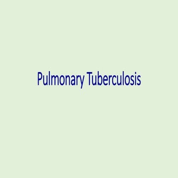 Pulmonary tb lec 