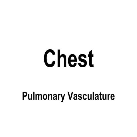 Diagnostic Imaging of Pulmonary Vasculature